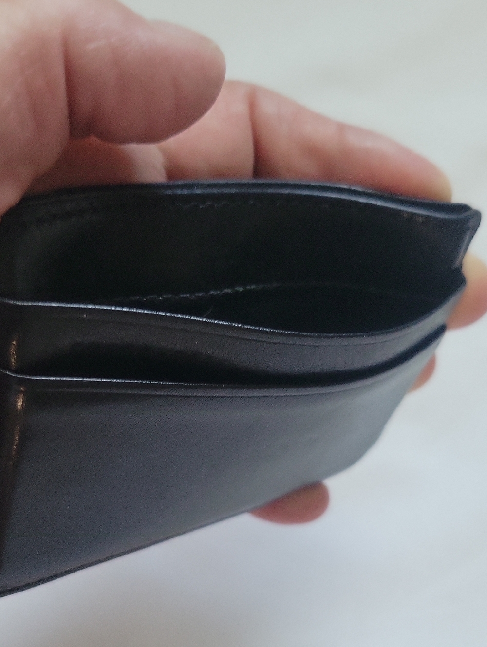 Coach Black Leather Card Sleeve Wallet - Picture 6 of 9